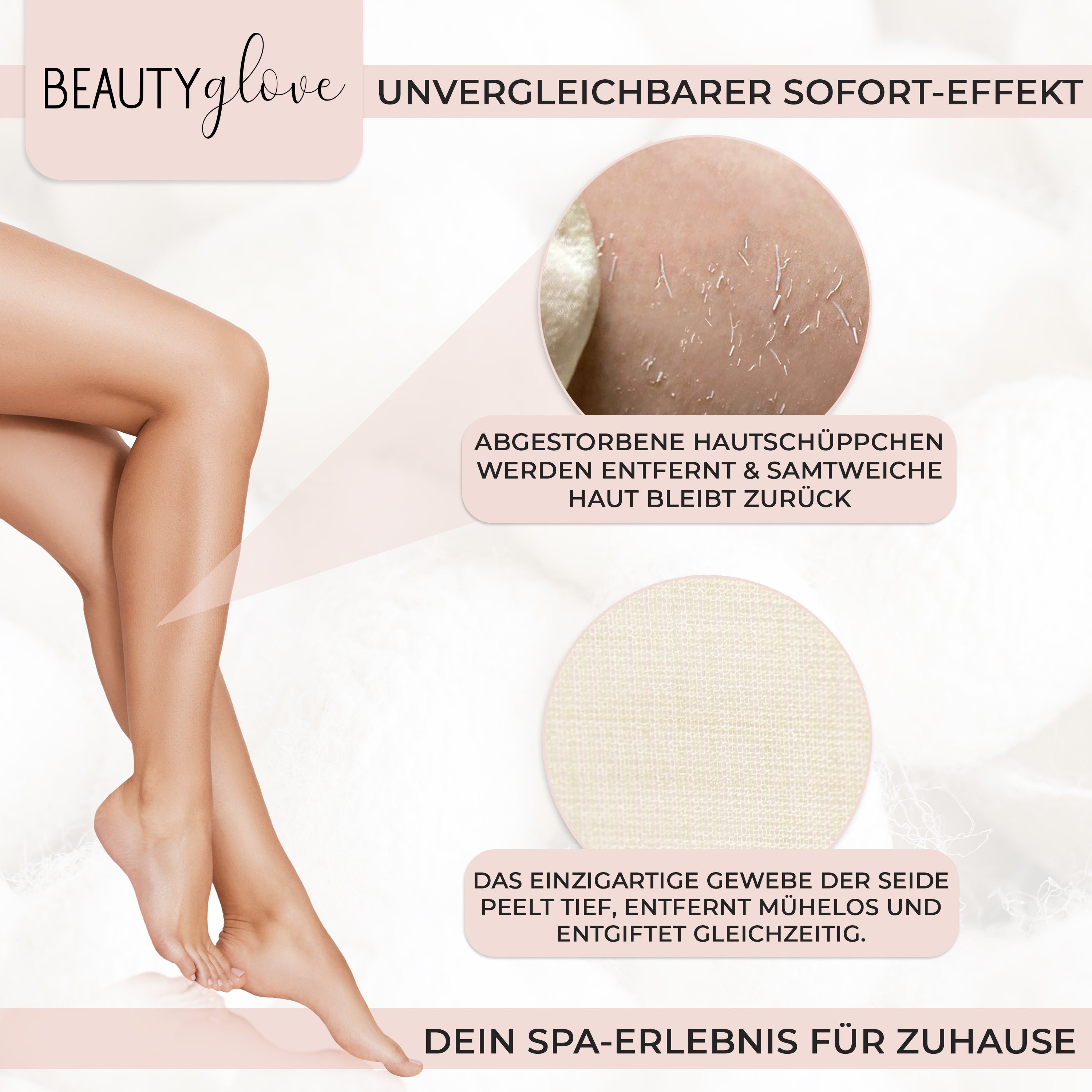 BEAUTYglove BODY + FACE Peelinghandschuhe aus natürlicher türkischer Seide